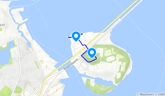 Kartenausschnitt Marinemuseum Stralsund
